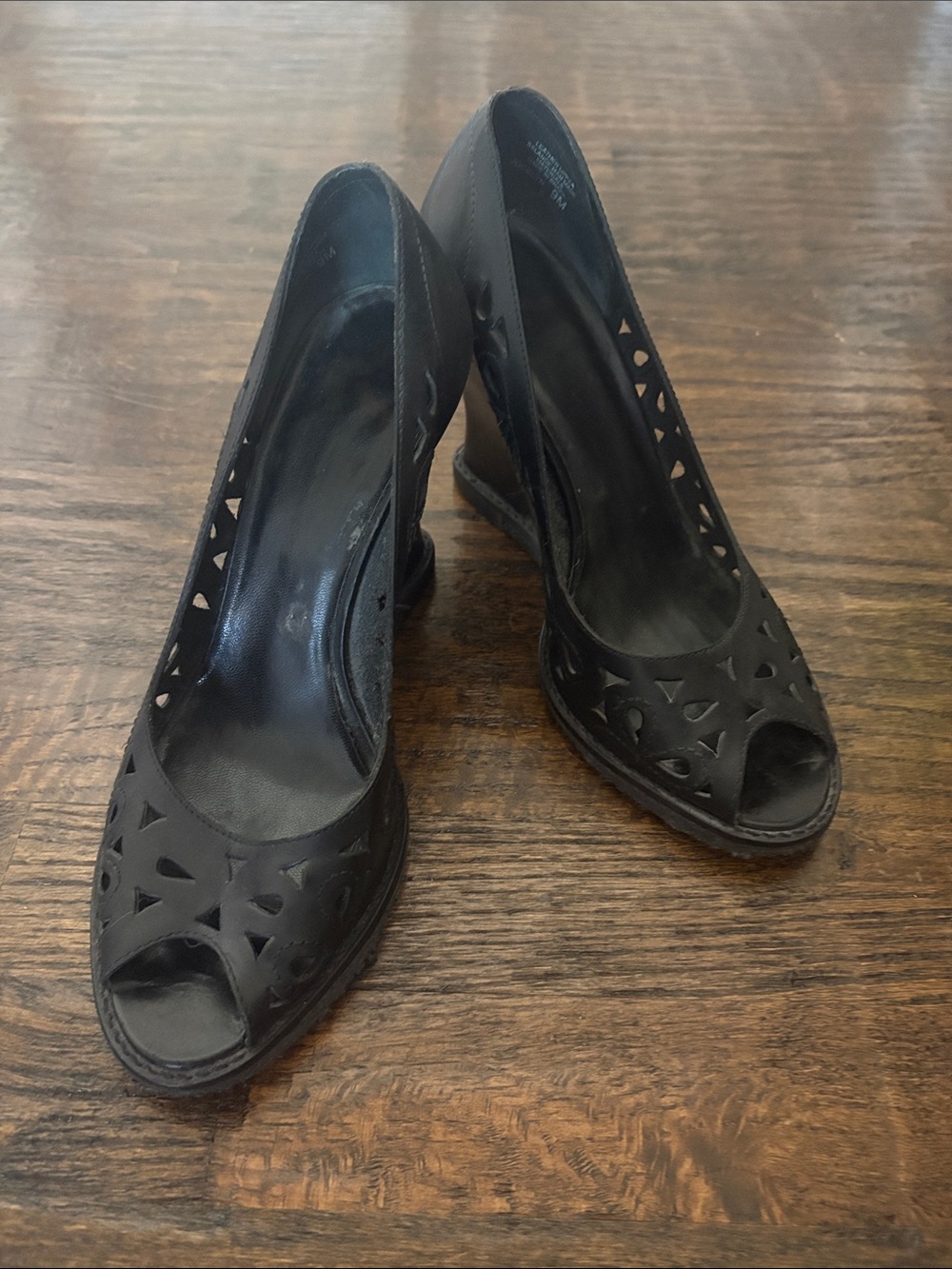 Black Peep-Toe Women’s Heels
